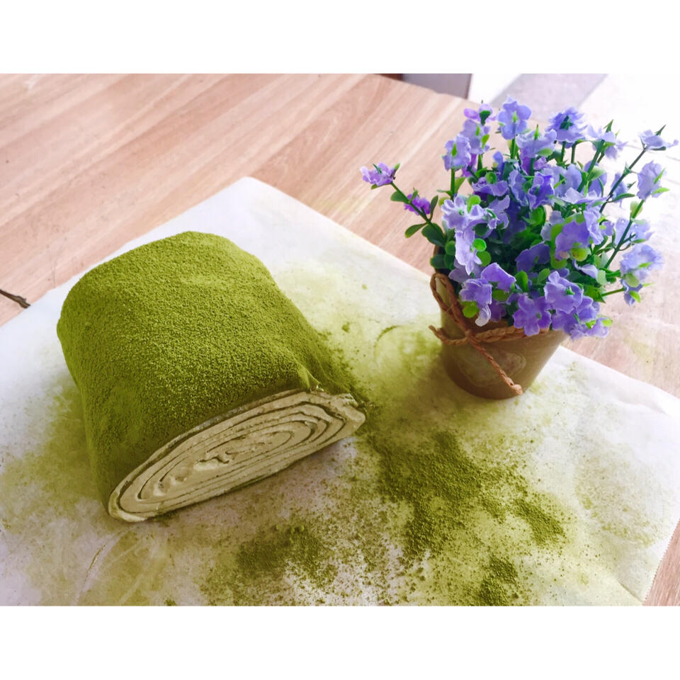 网红食谱│抹茶毛巾卷