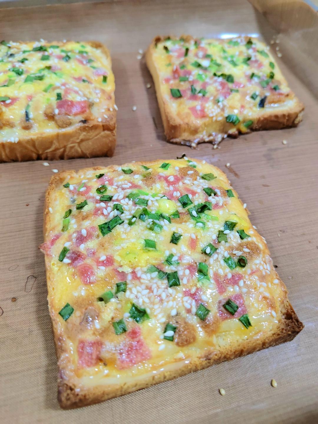 真的好好吃❗️芝士火腿葱香岩烧吐司🍞