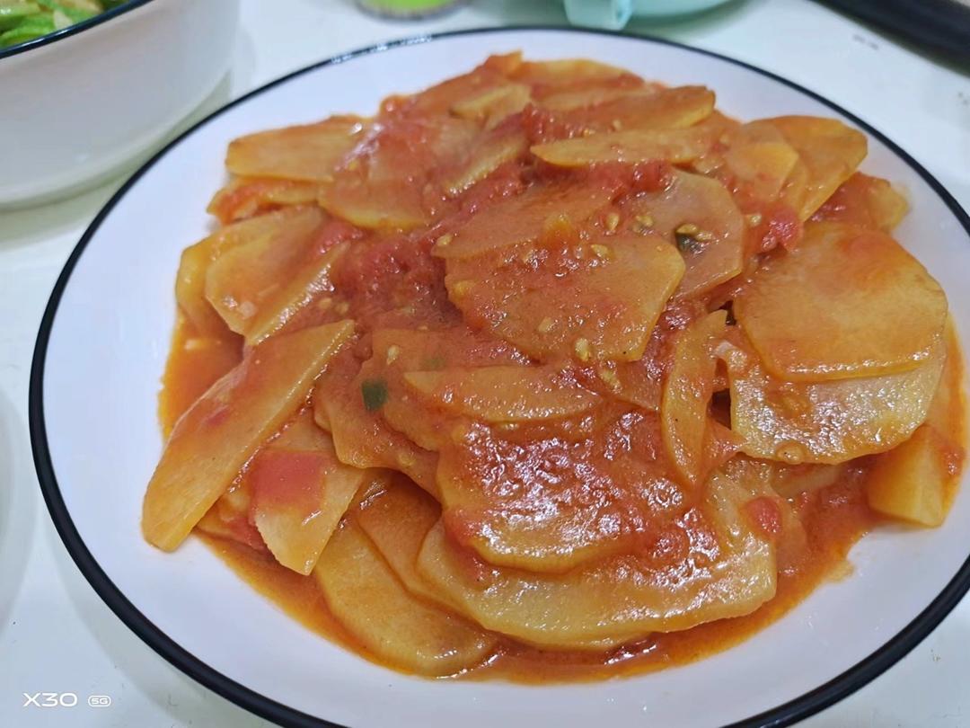 番茄土豆片【开胃下饭的素菜】