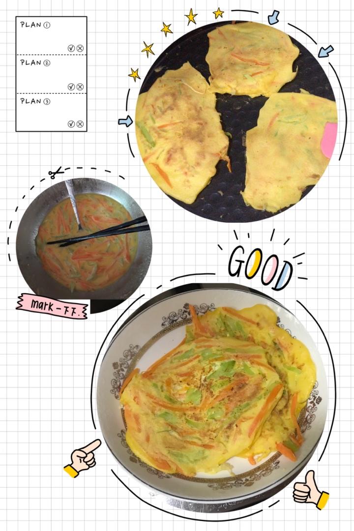 「超简易」蔬菜鸡蛋饼（电饼档）