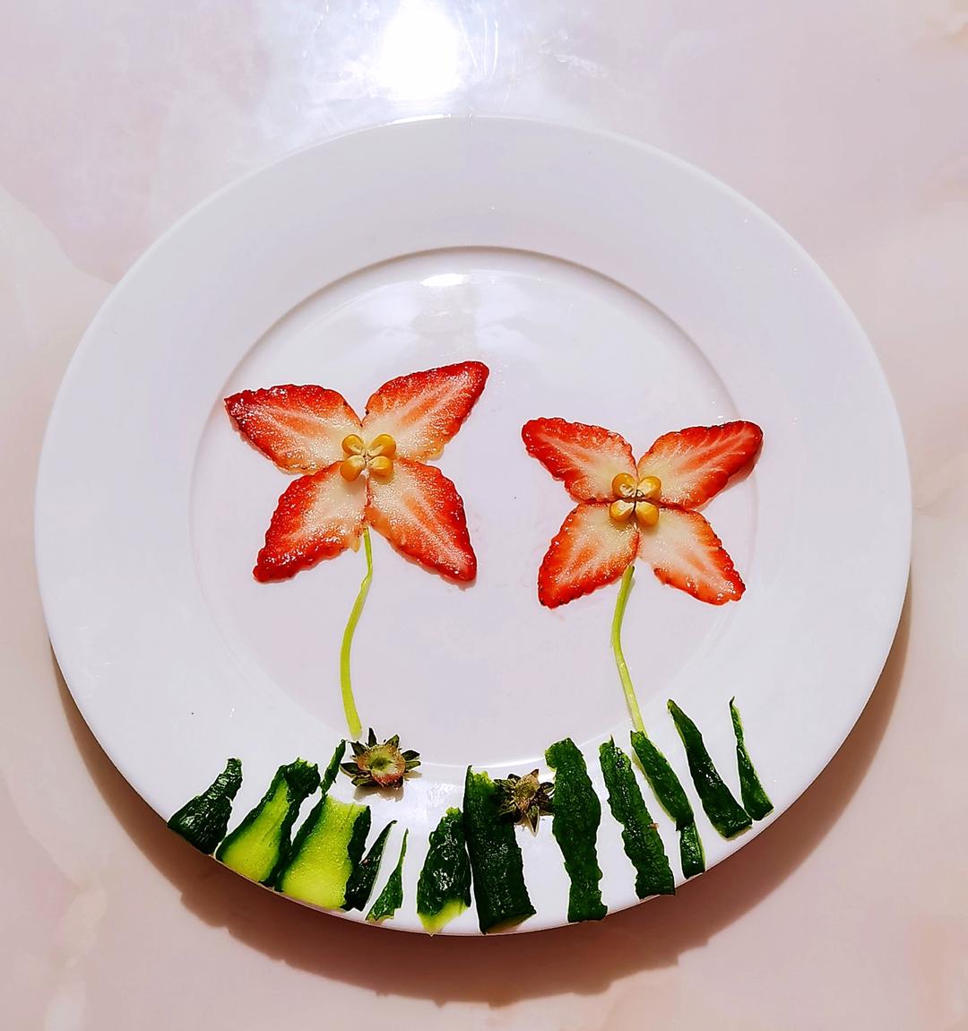 草莓摆盘