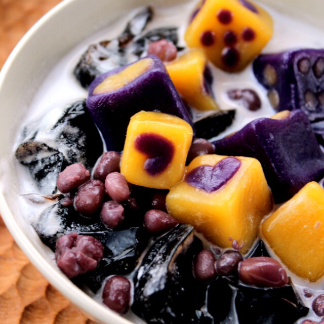 芋圆和蜜红豆的做法「miu的食光记」