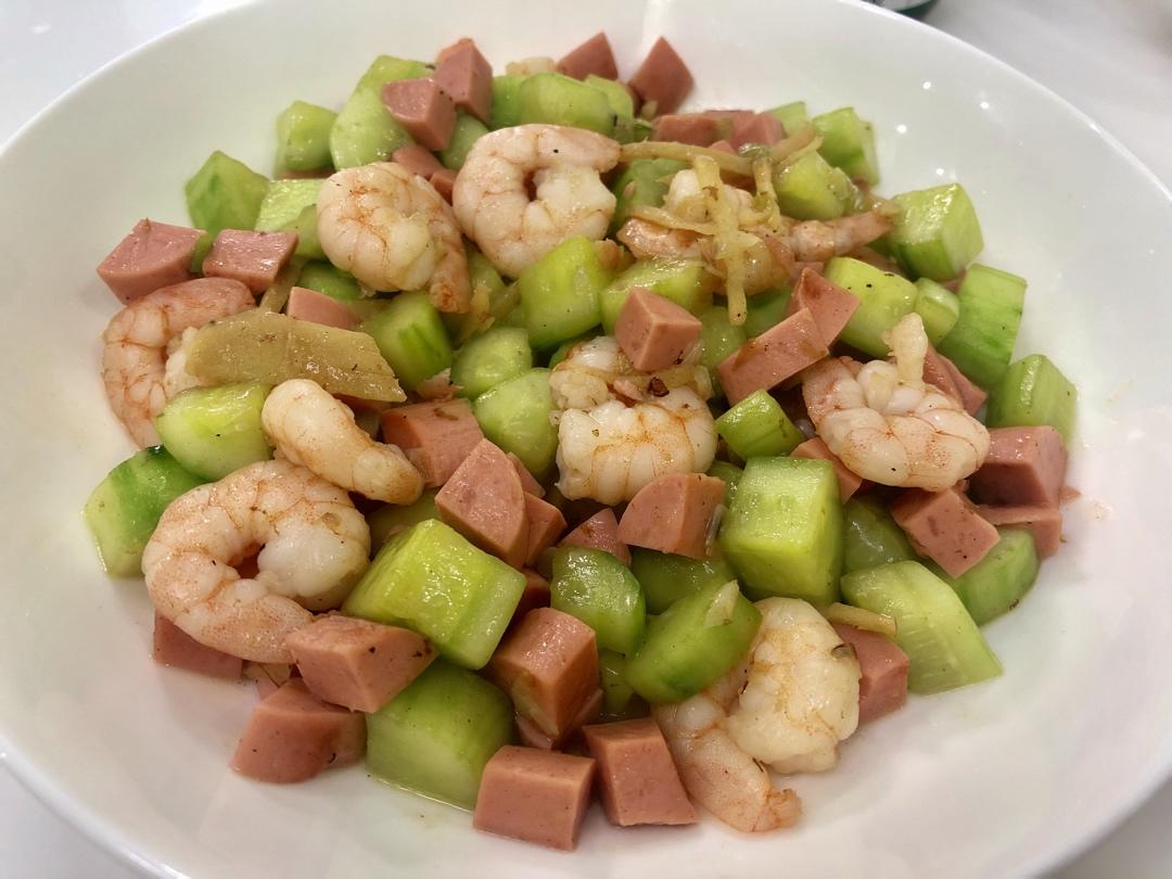 黄瓜炒虾仁