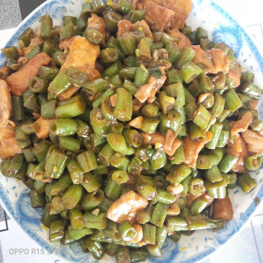 孜然豆角鸡丁「下饭菜」