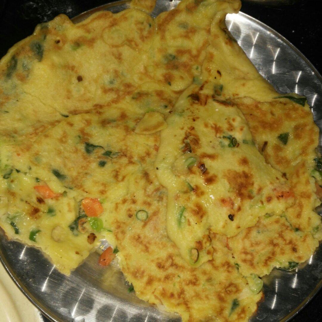 火腿肠葱花鸡蛋饼