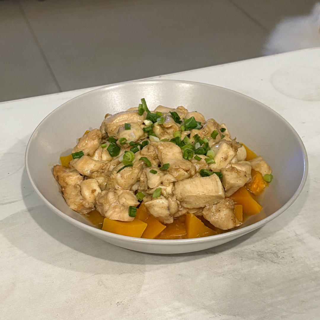 减脂黑胡椒南瓜蒸鸡胸