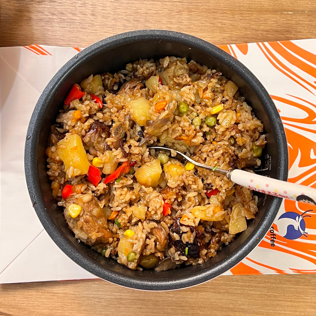 香菇土豆排骨香喷喷焖饭（电高压锅）的做法