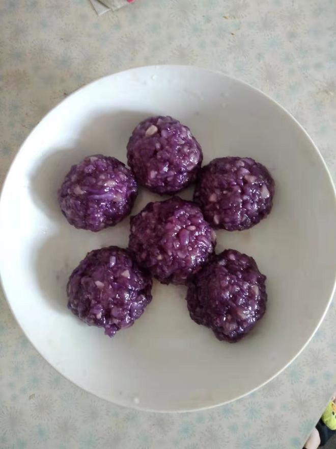 紫甘蓝丸子2（无油菜）的做法