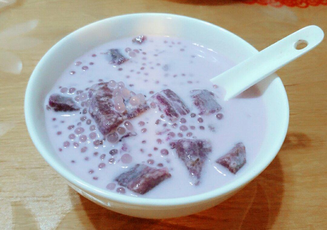 紫薯椰奶西米露