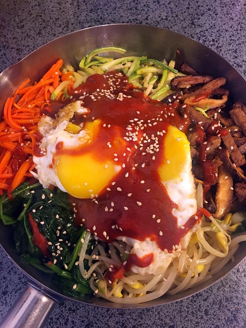 不用石锅的韩式拌饭