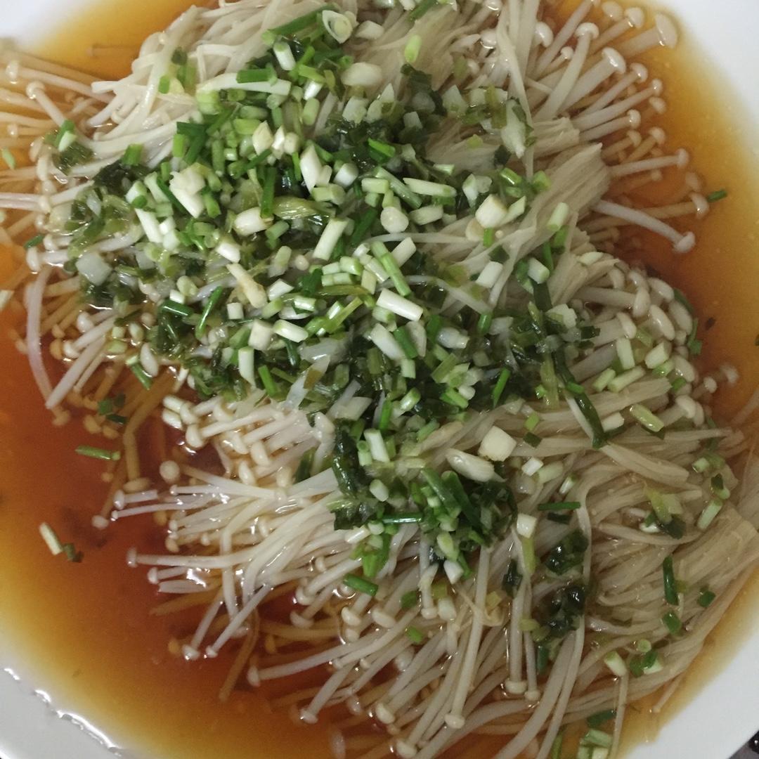 葱油蒸金针菇