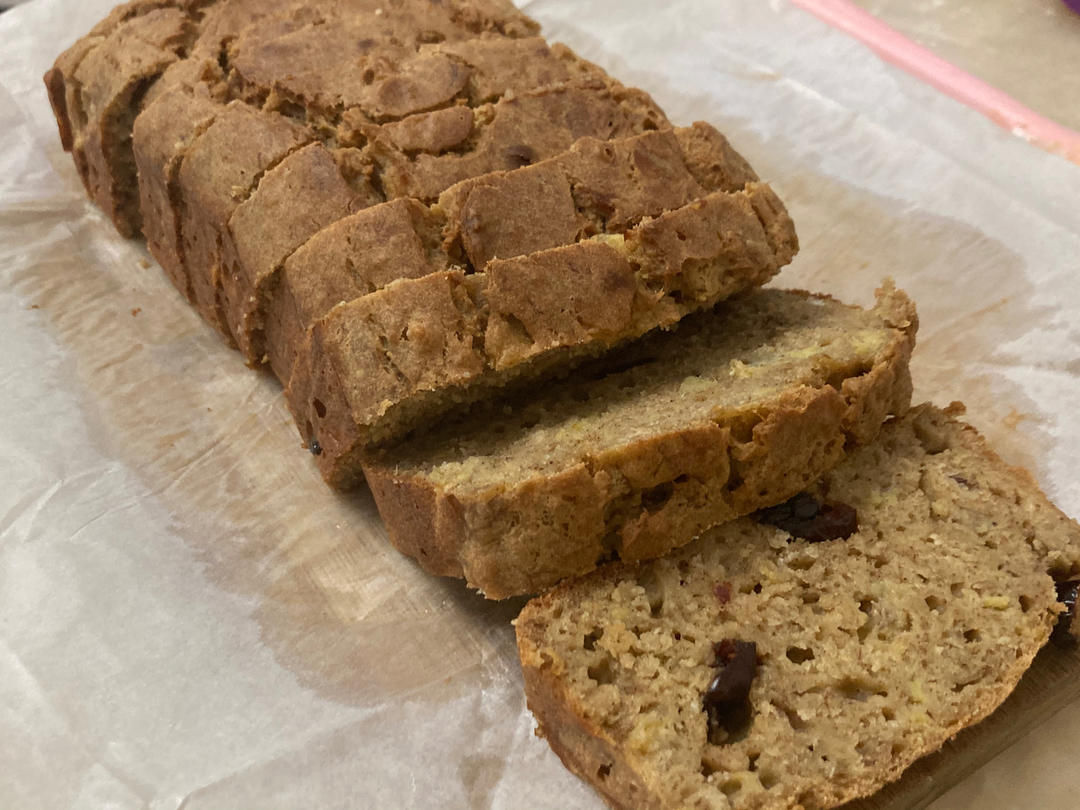 100%全谷物香蕉快手面包丨健康·烘焙