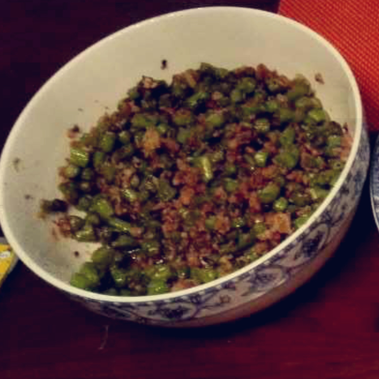 肉沫豆角下饭菜