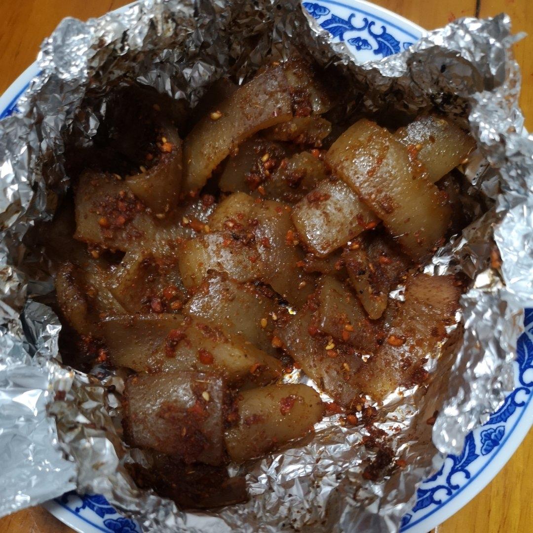 空气炸锅烤肉皮