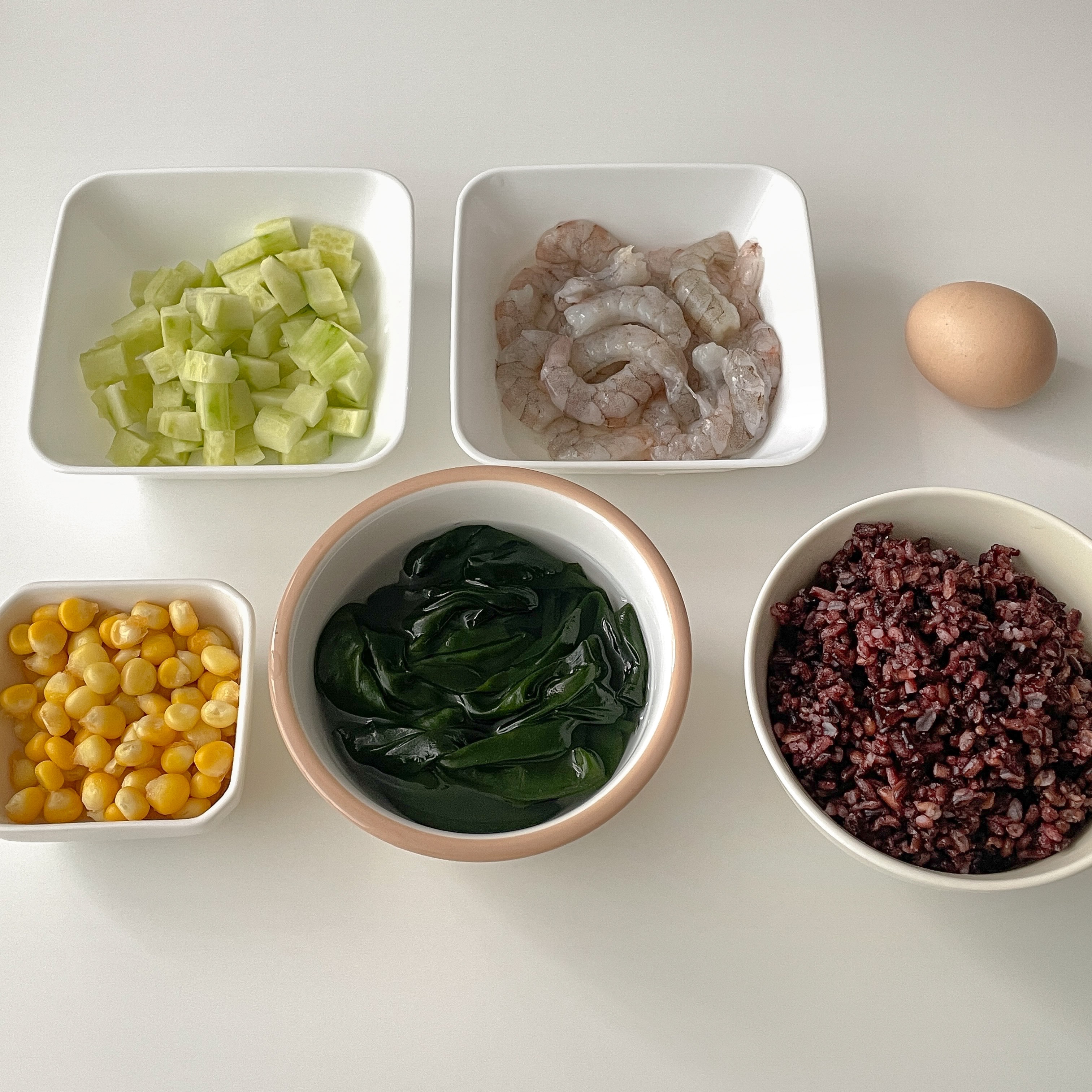 节后刮脂✨日式虾仁杂蔬拌饭的做法 步骤1