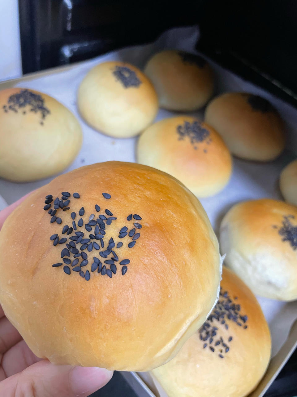 绿凡鱼做的基础款红豆餐包