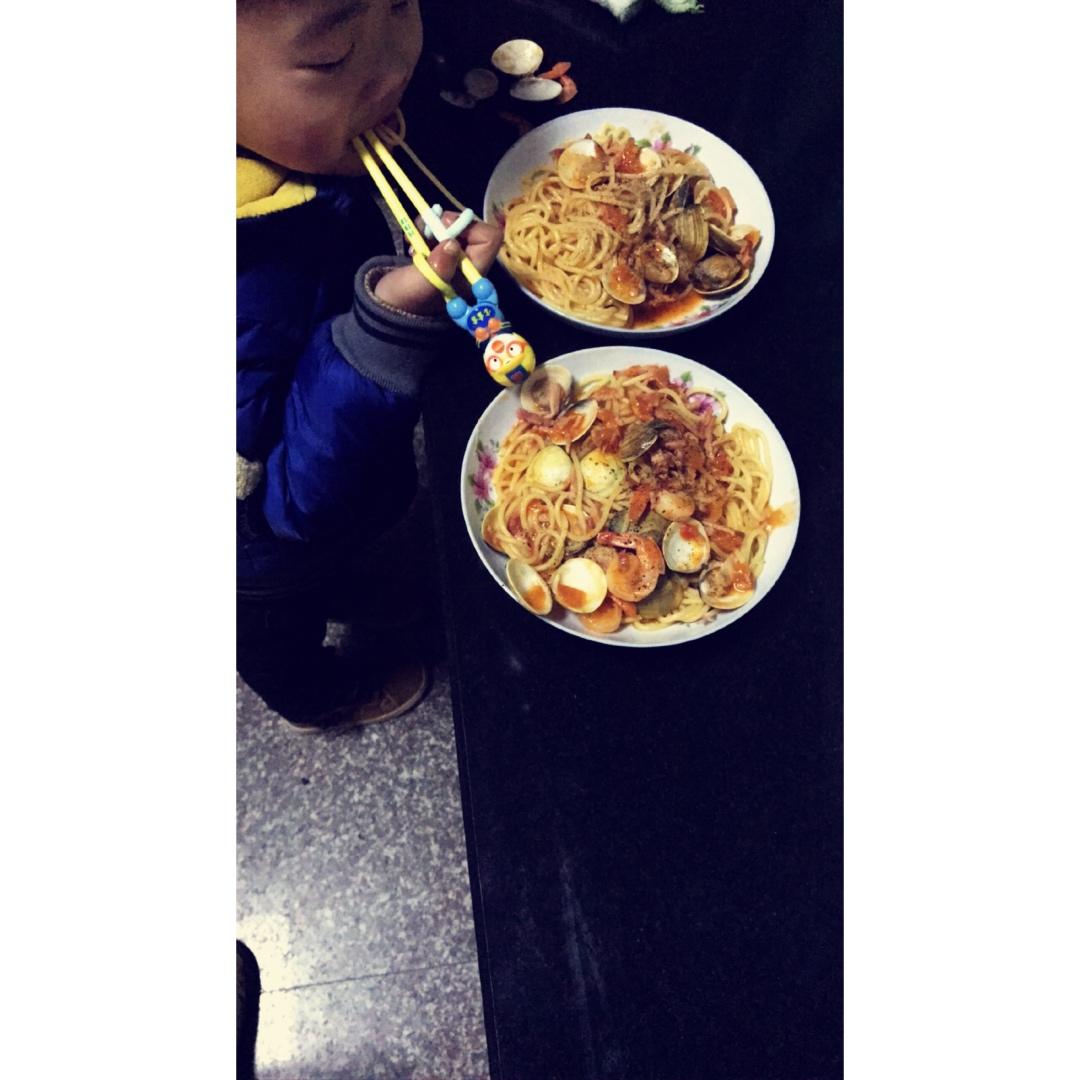 海鲜意面