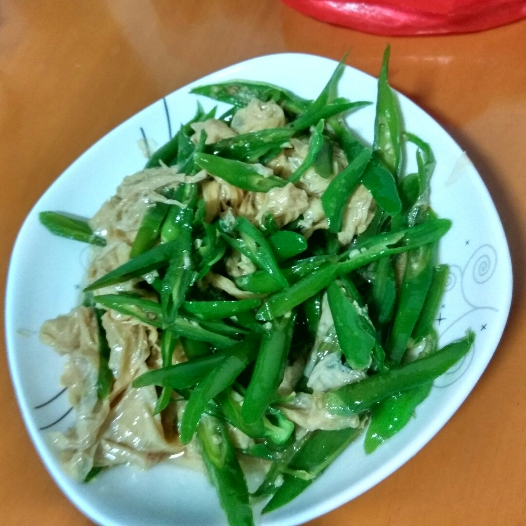 青椒炒腐竹