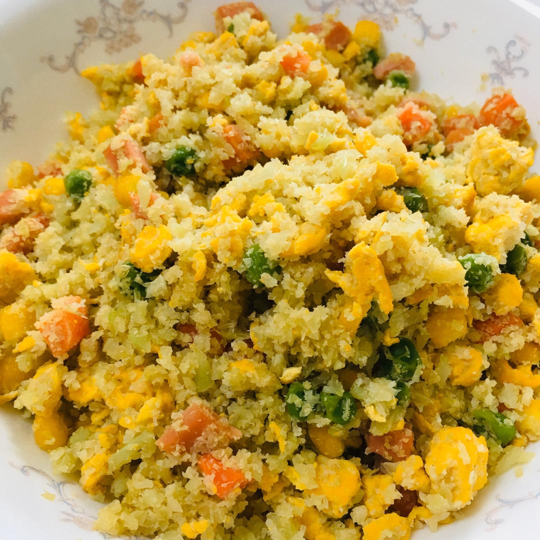 减脂餐♥低脂欧阳娜娜无米花菜炒饭