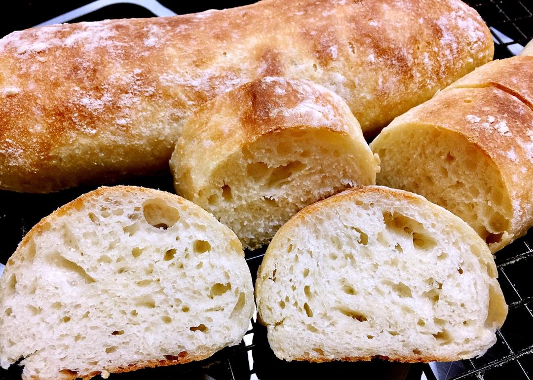 一片云-83做的夏巴塔面包(拖鞋面包)