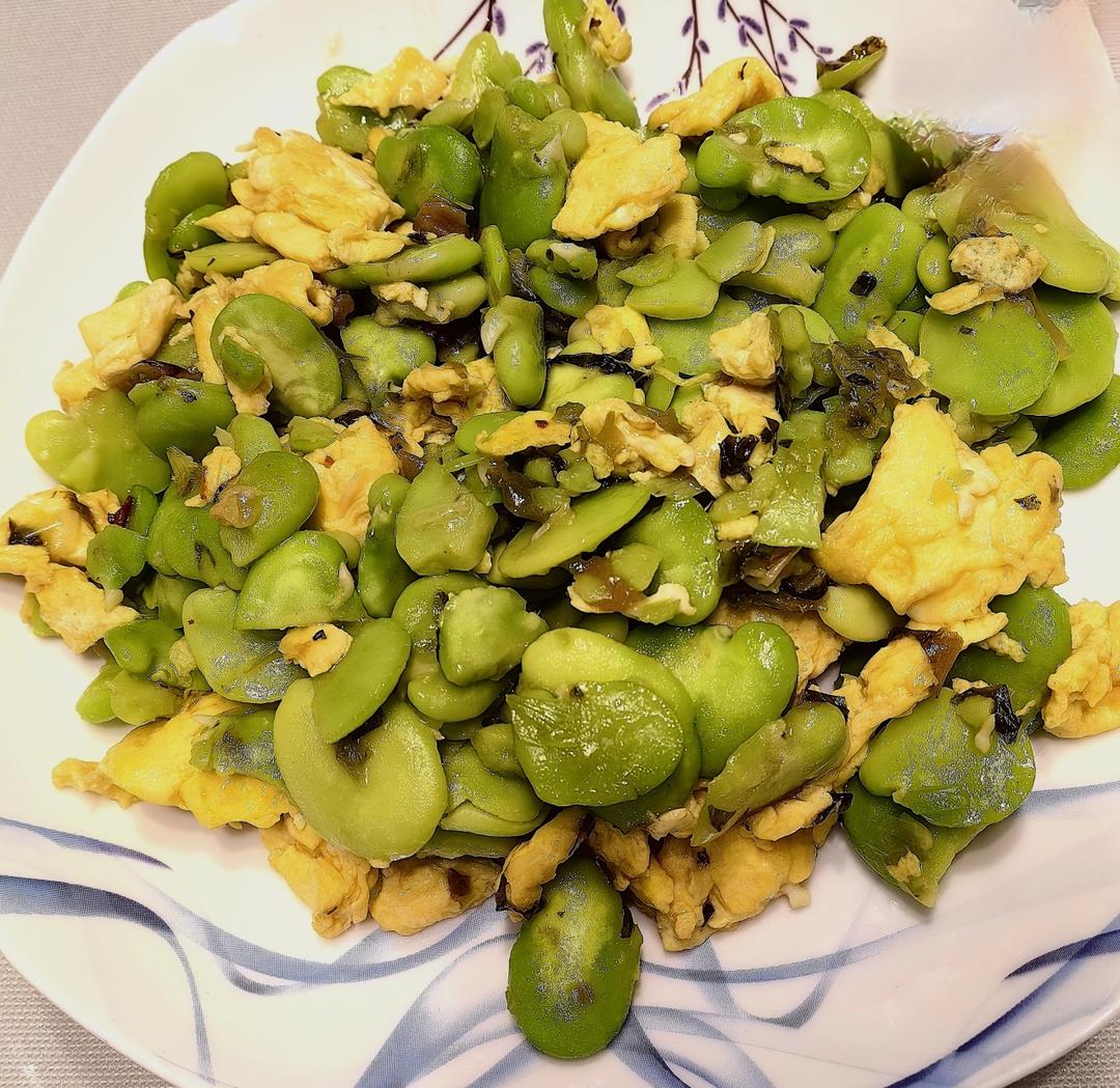 下饭菜！鸡蛋炒蚕豆米！一家人都爱吃！