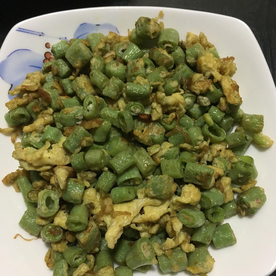 豆角炒鸡蛋
