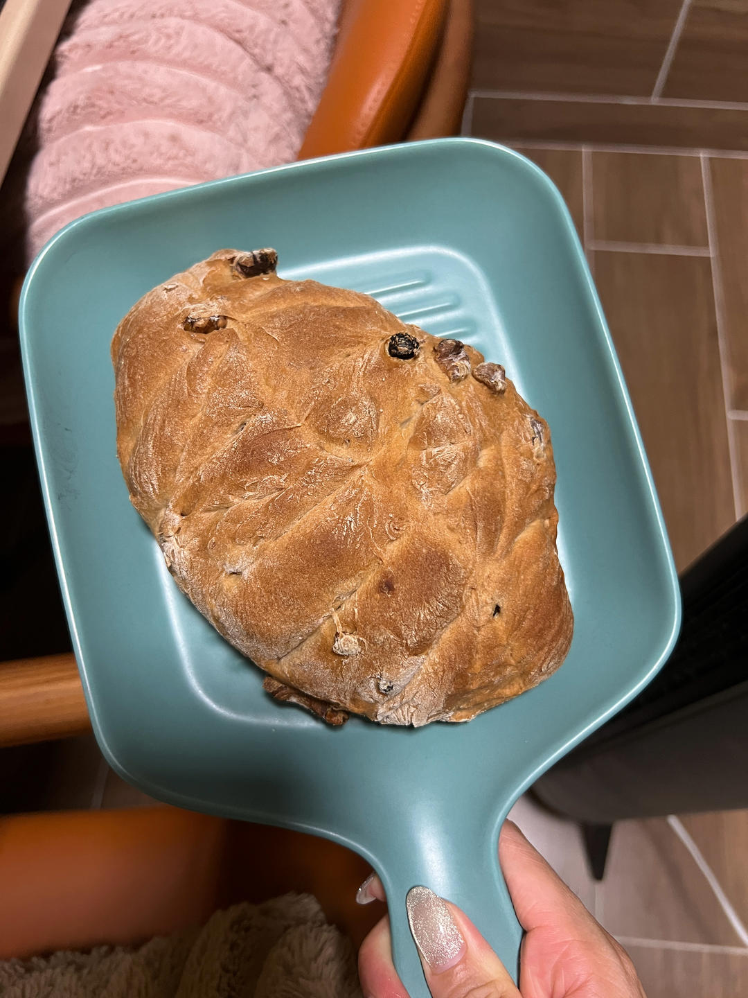 全麦蔓越莓核桃软欧包