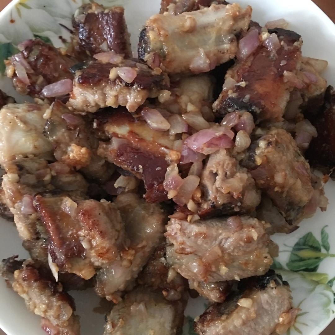 蒜香排骨（空气炸锅版）简直不要太好吃～～～～