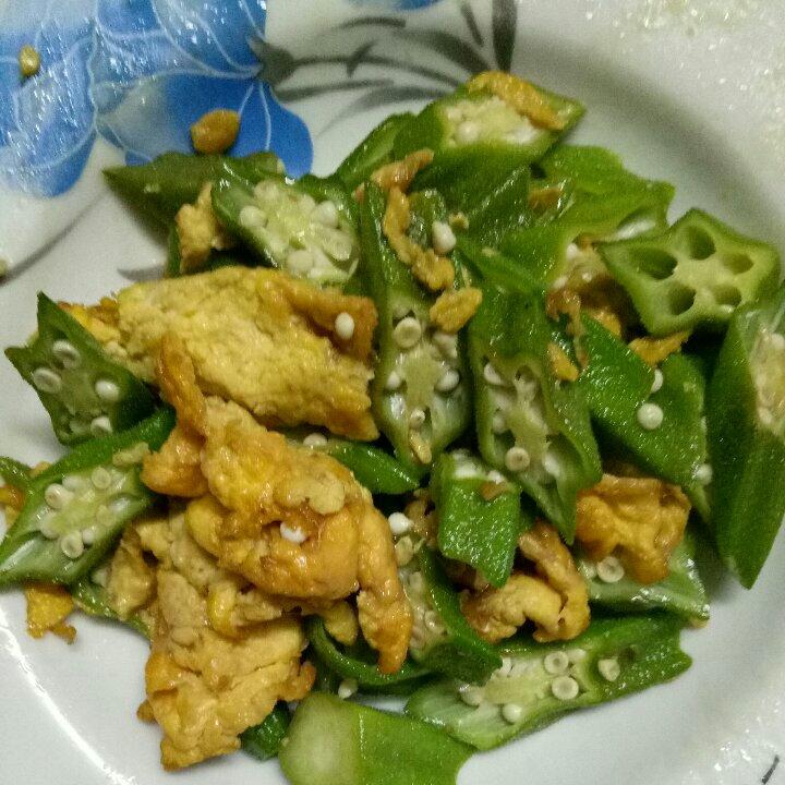 秋葵炒鸡蛋