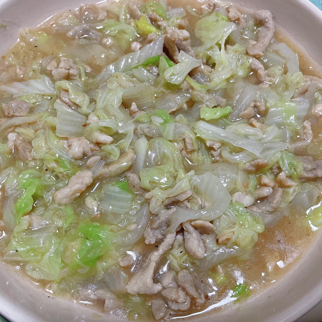 白菜烂糊肉丝