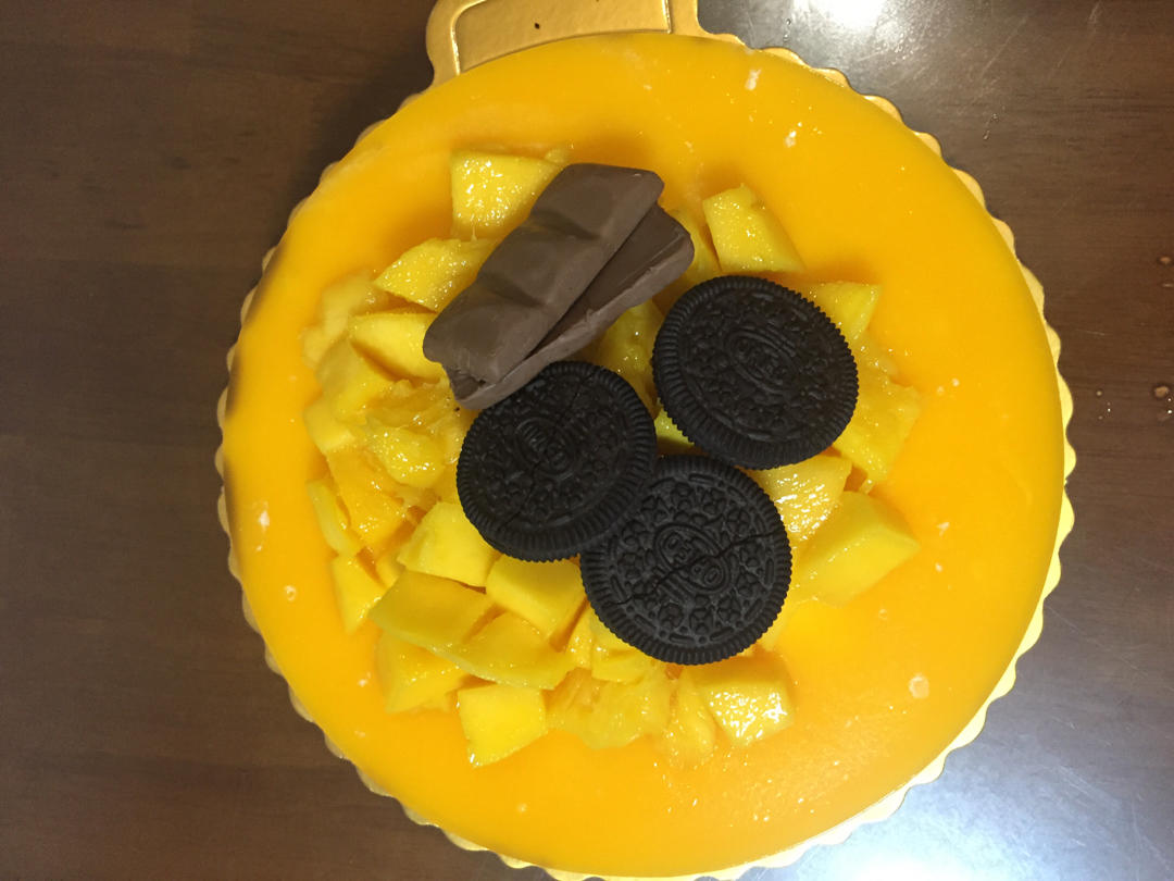 酸奶芒果慕斯蛋糕简易版（普通8寸活底）