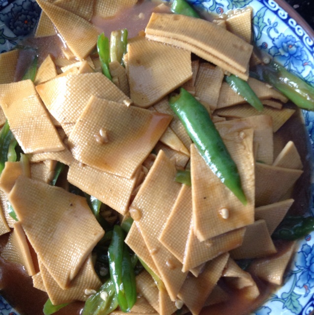 青椒炒干豆腐