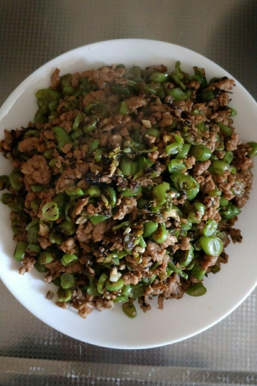 干煸榄菜肉末豆角