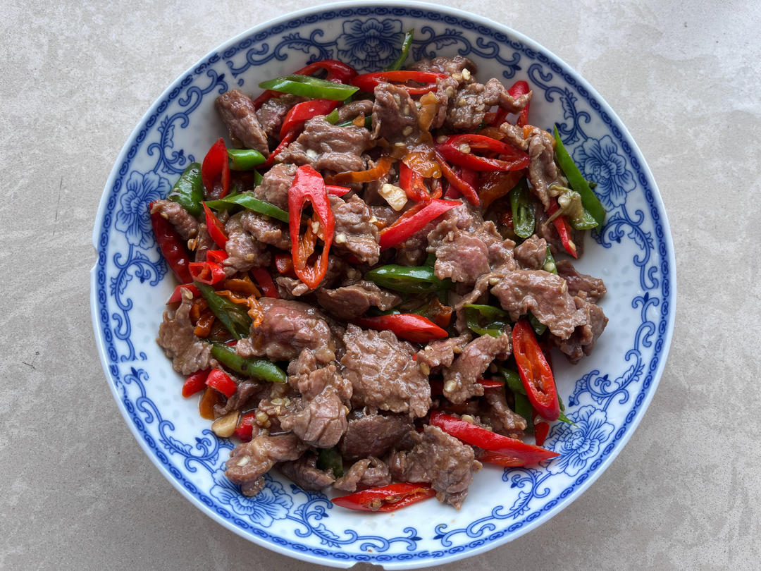 小炒青椒牛肉