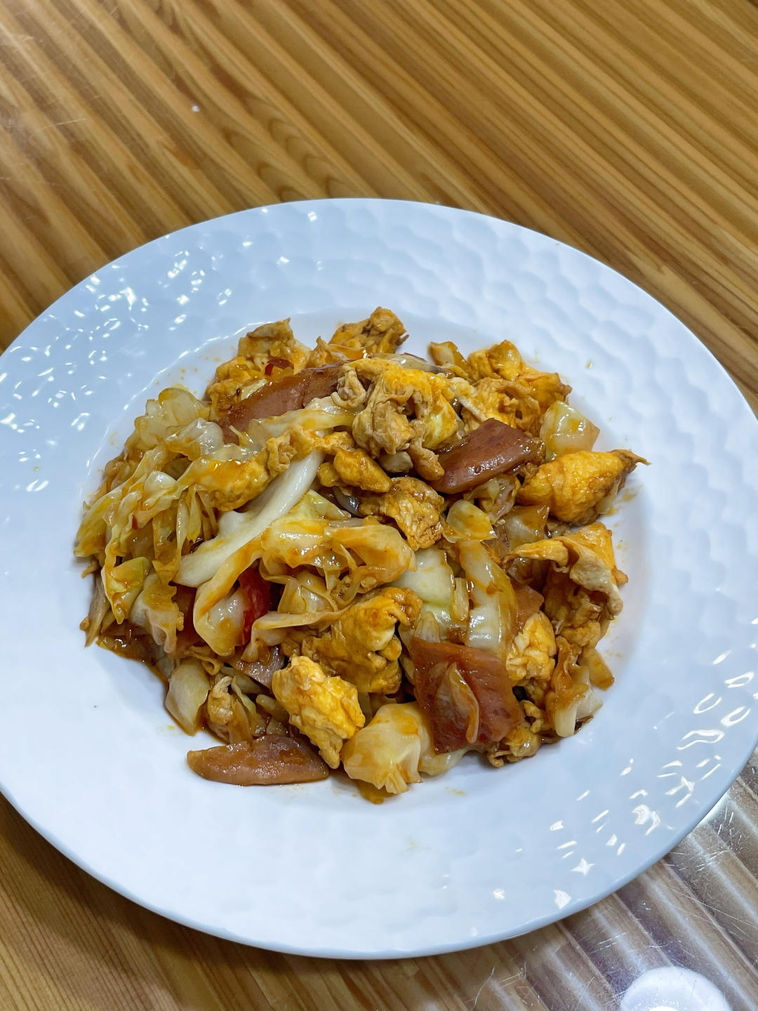 包菜炒鸡蛋
