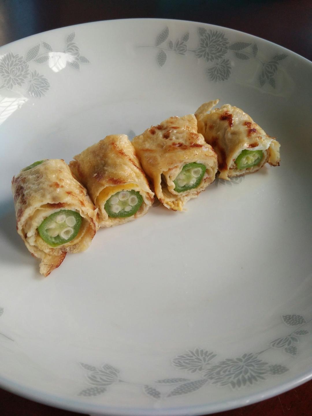 秋葵厚蛋烧