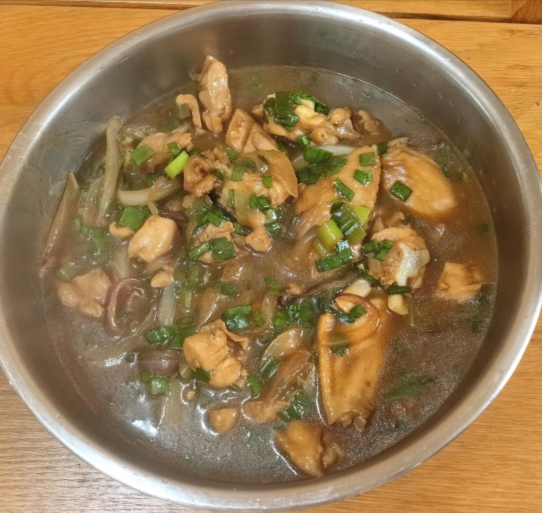 葱烧鸡腿