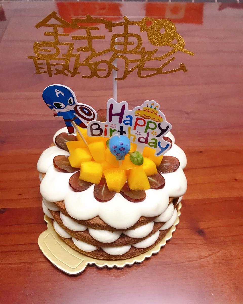 【零失败】不会裱花没关系的水果裸蛋糕 芒果裸蛋糕 完美戚风胚