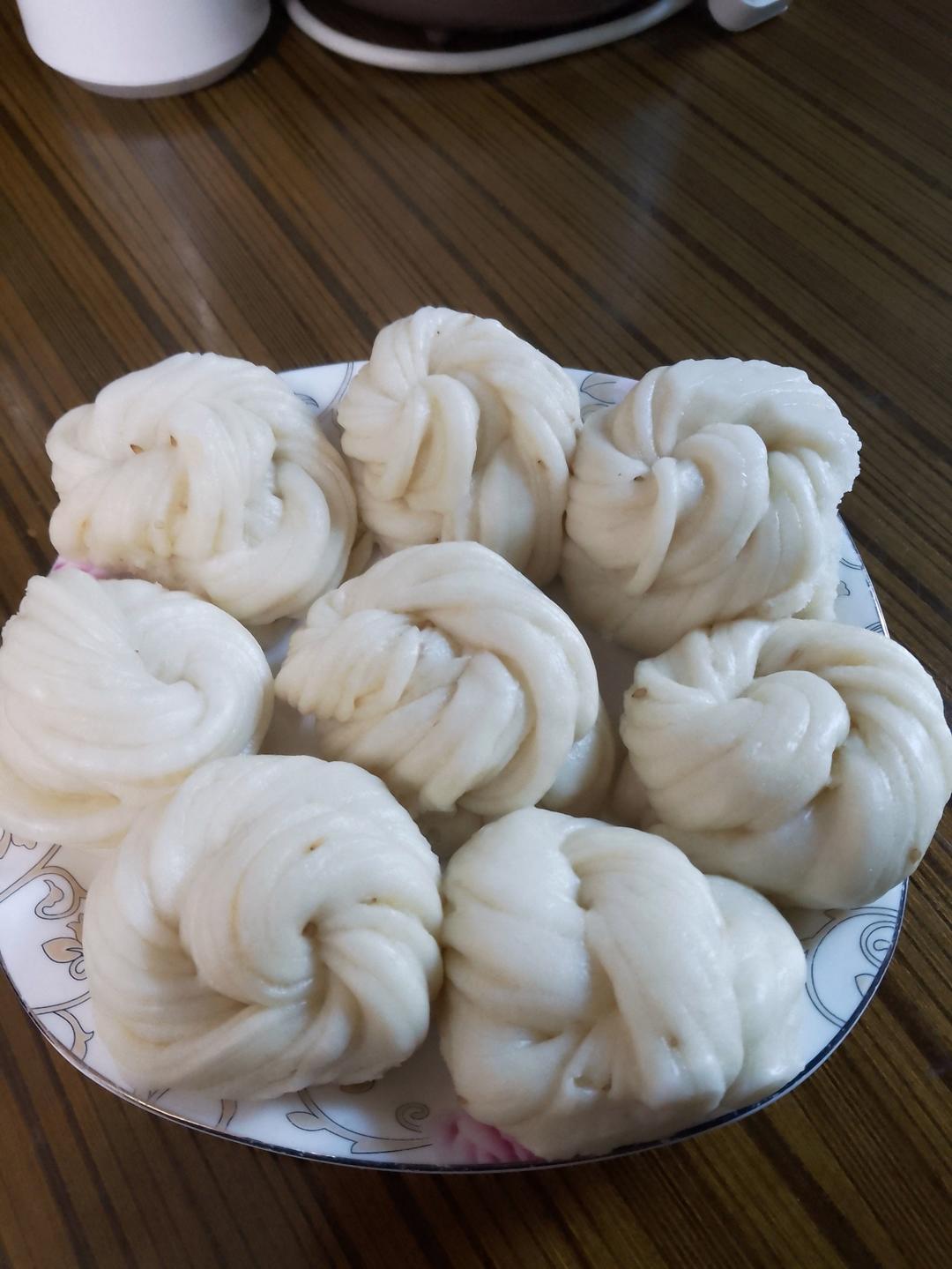 菠菜汁花卷(一次发酵 可甜可咸 )附两种花卷整形视频