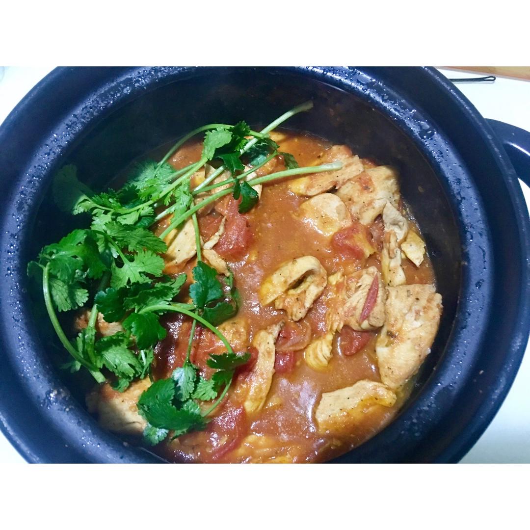 番茄炖鸡胸丨健康·三餐