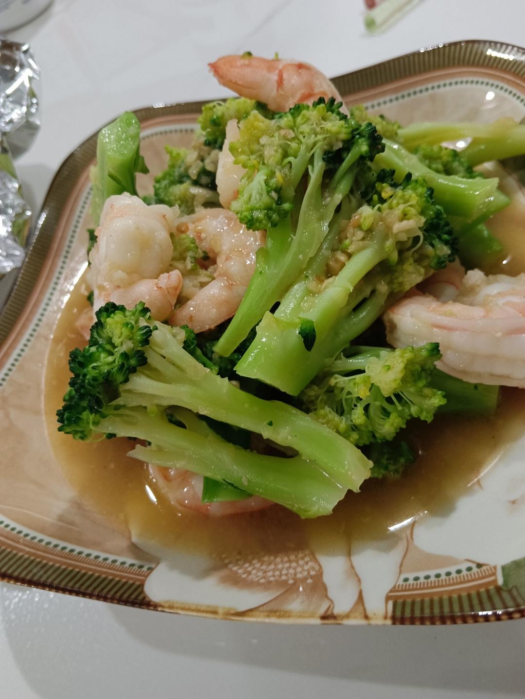 减肥去脂的西兰花炒虾仁