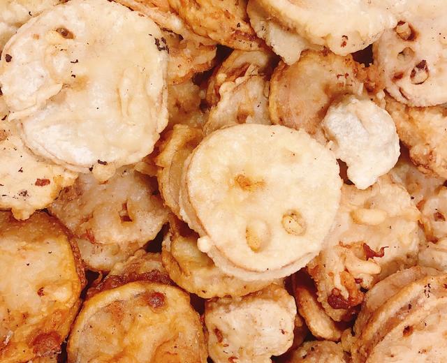 年夜饭之炸藕夹,肉丸,鱼块的做法