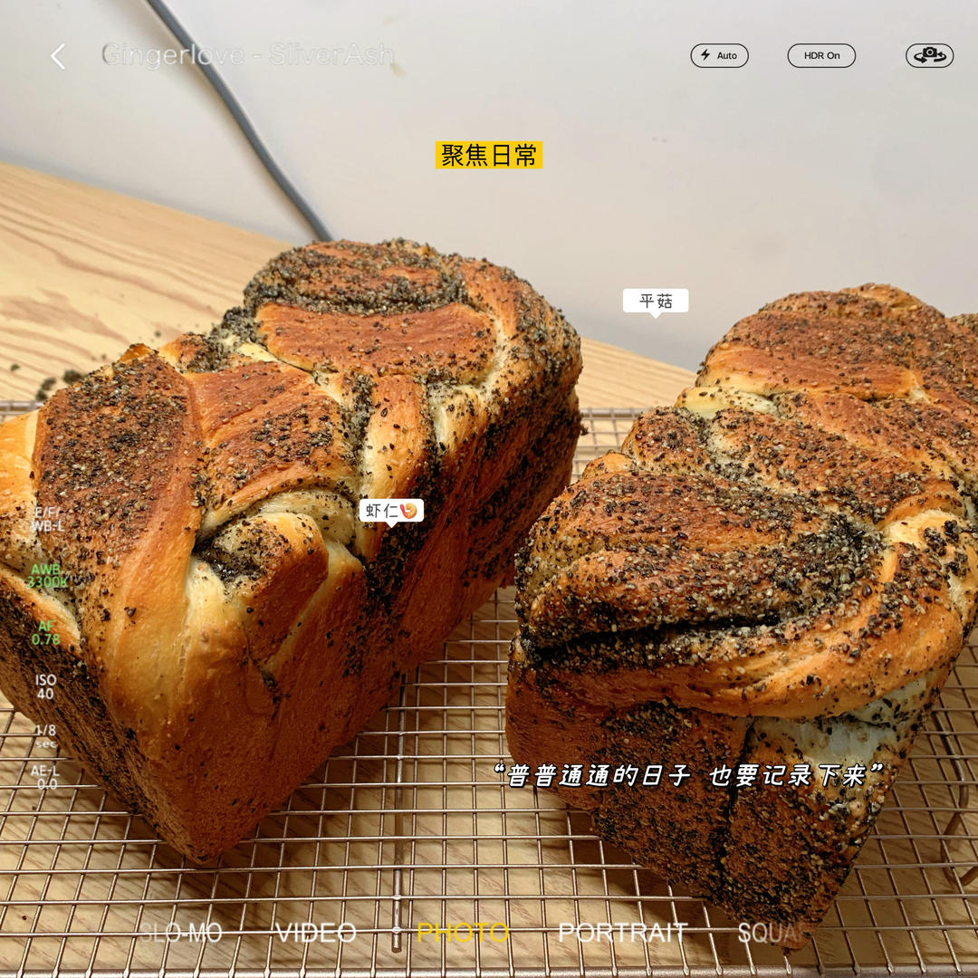 黑芝麻豹纹吐司