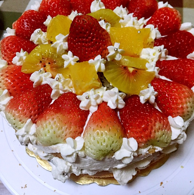 草莓裸蛋糕