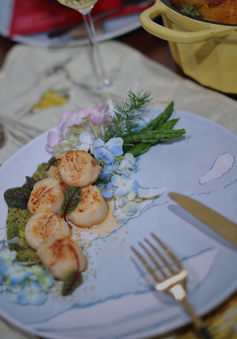 香煎带子🍴扇贝 Seared Scallops with Garlic Basil Butter｜十五分钟做出超好吃的西式海鲜🦪