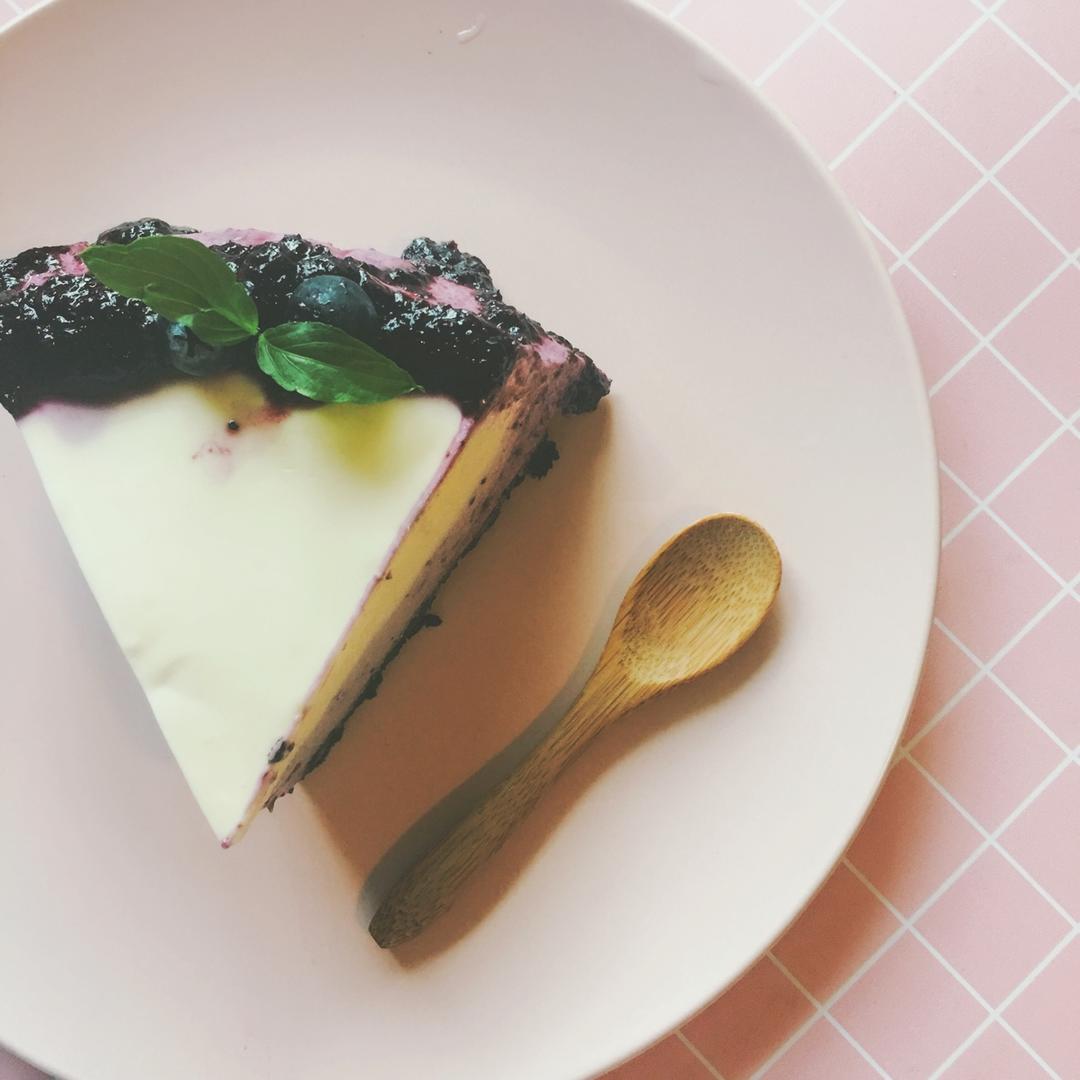 渐变蓝莓冻芝士蛋糕（免烤）