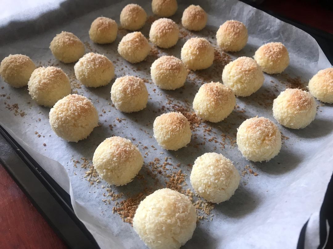 【视频】椰蓉小酥球（消耗蛋黄）童年美食