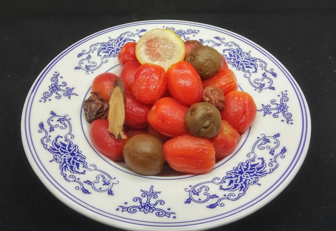 双梅甘草柠渍圣女果的做法