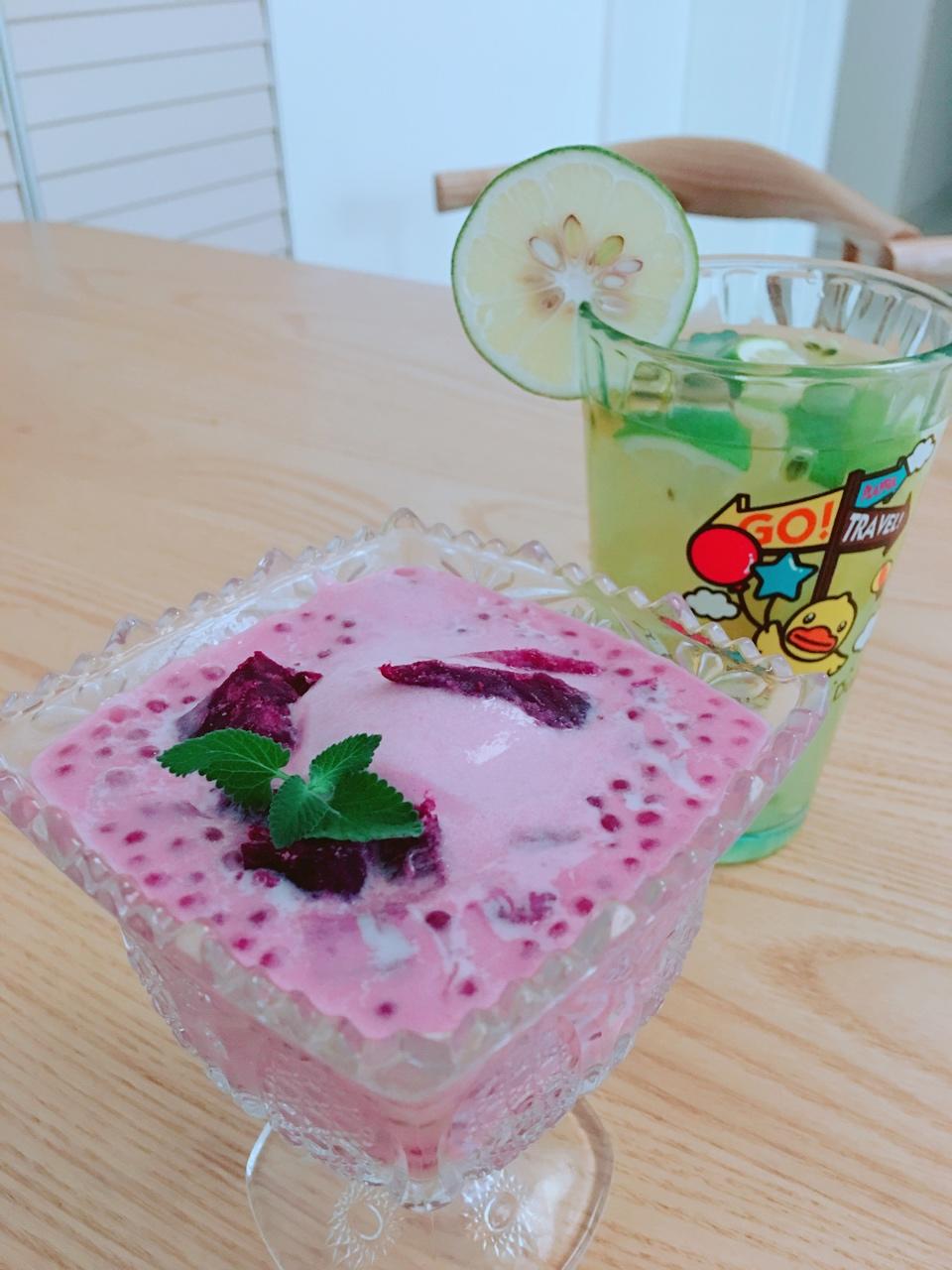 紫薯椰奶西米露