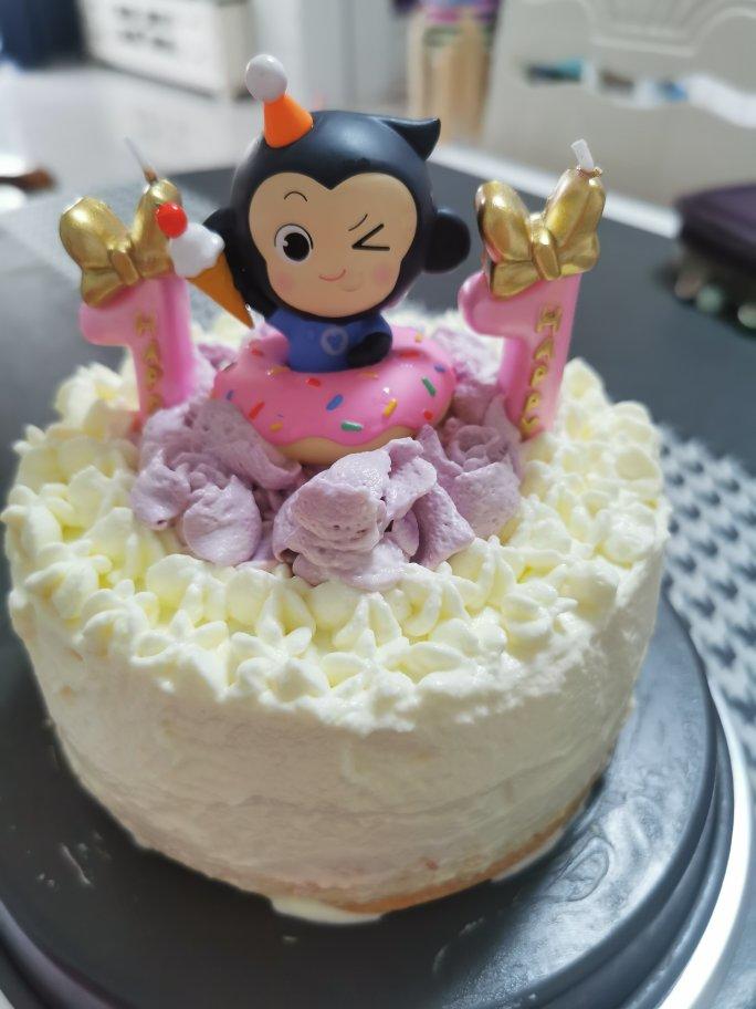 6寸基础版戚风蛋糕胚（附上我做的黄金果生日蛋糕）